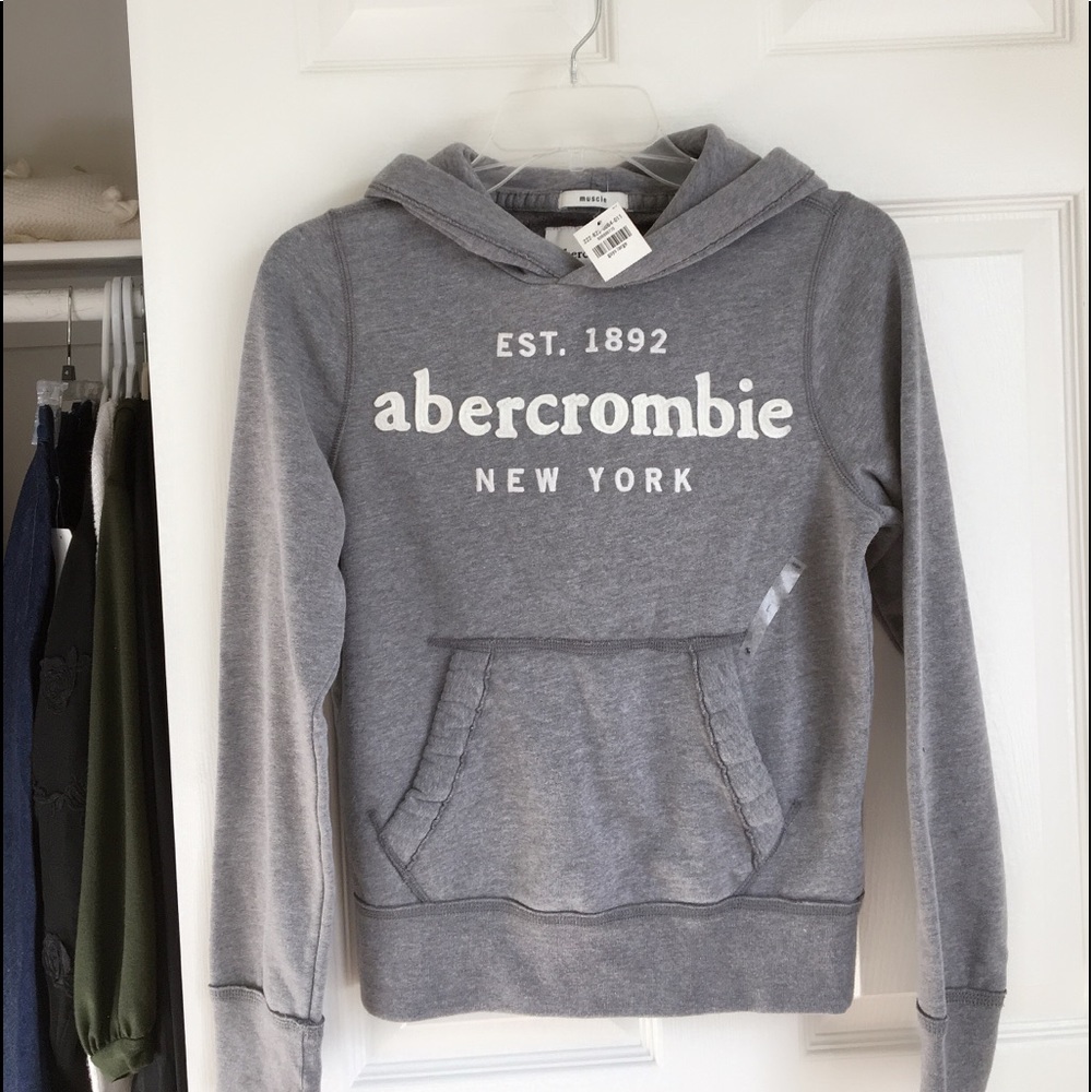 NWT Abercrombie and Fitch grey boys sweatshirt